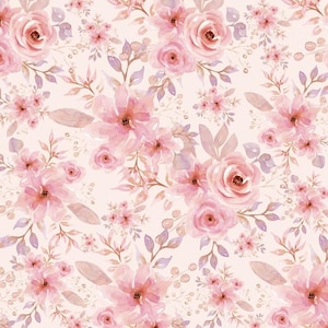 Pre-order Jersey Fabric Cotton Jersey 1.60 m extra wide Floral romantic flowers blossoms floral pattern roses pink cream