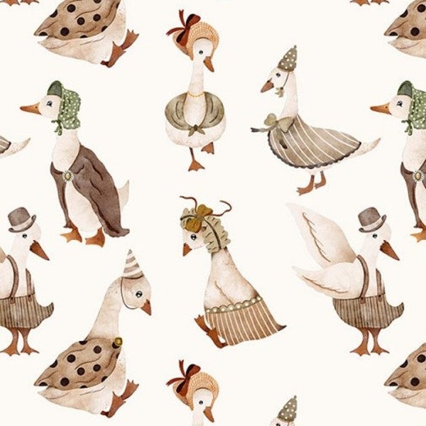 Preorder Exclusive premium cotton fabric patchwork funny geese