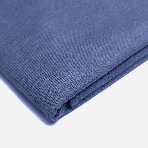 Available immediately! Sweat fabric plain French Terry from 0.50 m x 1.70 m extra wide + dark blue melange +