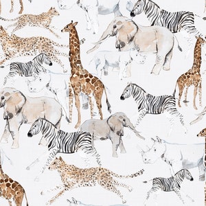 Pre-order Exclusive Premium Cotton Fabric Patchwork Sold by the Meter Animals Safari Africa