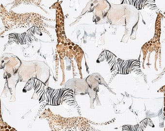 Preorder Exclusive Premium Cotton Fabric Patchwork by the meter Animals Safari Africa