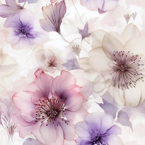 Reserva exclusiva de tela de algodón premium con diseño de patchwork y flores abstractas.