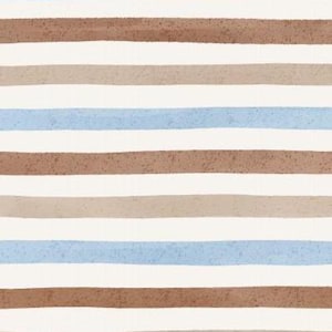 Pre-order Exclusive Premium Cotton Fabric Patchwork Stripes Lines Beige Beige Blue Sold by the Meter from 50 cm