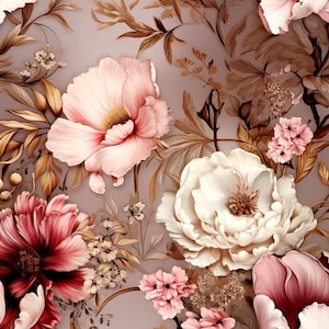 Pre-ordina fiori in similpelle stampata morbida eco floreale rose 1,40 m di larghezza