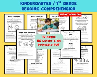 Arbeitsblätter zum Leseverständnis in der 1.Klasse: Lustige Lernaktivität (PDF-Download)