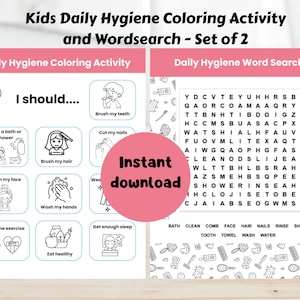 Personal Hygiene - K-2nd Grade Worksheets - Life Skills - Preschool activities - Homeschool -  Montessori Worksheet