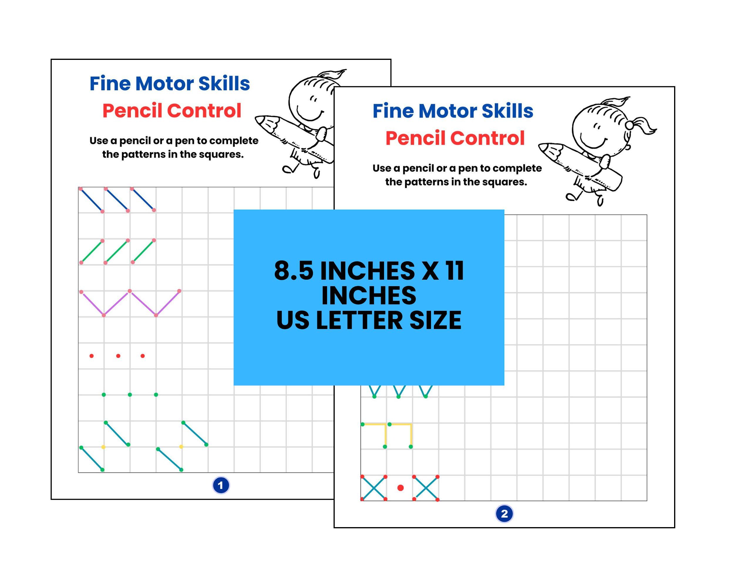 Pencil Control Practice Worksheets: Fine Motor Skills, Handwriting (PDF ...