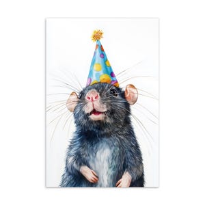 Cartão de aniversário de ratos fofos | Cartão de felicitações exclusivo para animais de estimação | Presente para Amantes de Ratos | Parabéns engraçados para roedores | Presente para a mãe rato