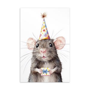 Schattige Ratten Verjaardagskaart | Cadeau voor Rattenliefhebbers | Grappige Huisdier Kaart | Ratmom Wenskaart