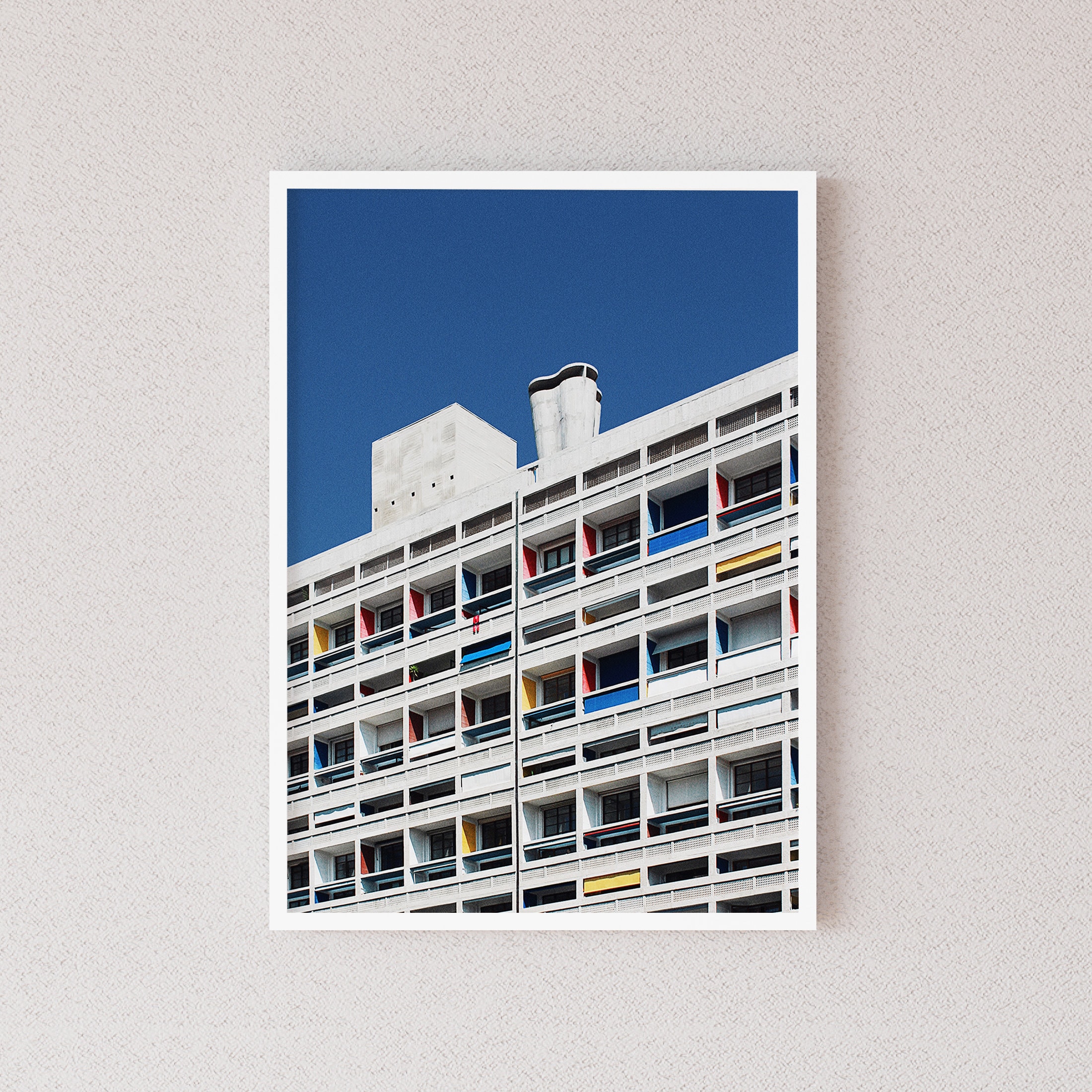 Le Corbusier Cite Radieuse Print: Modernist Brutalist