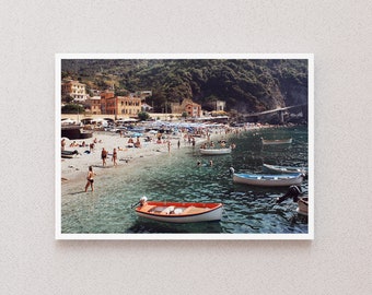 Monterosso Italy Print: Cinque Terre Beach Scene on the Italian Riviera (Digital Download)