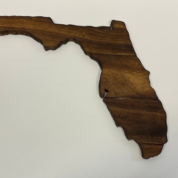 Wooden State of Florida Wall Decor Etsy