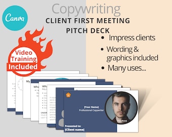 Copywriting Client First Meeting Pitch Deck Template for Copywriters