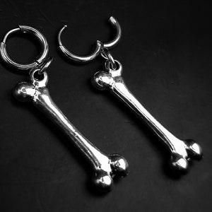 Gothic Bone Earrings,Goth Femur Alternative Earring For Her,Unique Witch Earring Macabre Bone Jewellery,Creepy Earrings For Halloween