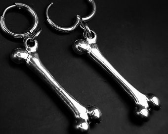 Gothic Bone Earrings,Goth Femur Alternative Earring For Her,Unique Witch Earring Macabre Bone Jewellery,Creepy Earrings For Halloween