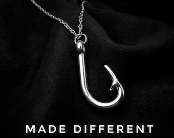 Gothic Necklace Pendant Hook Spike Punk Goth Necklace, Gothic Hook Charm, Unique Goth Jewellery For Women and Men