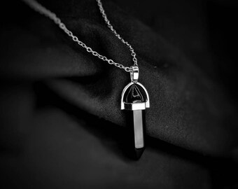 Black Gothic Necklace ,Black Pendant Necklace for Women and Men Gothic Alternative Black Pendant Necklace, Gothic Witch Jewellery