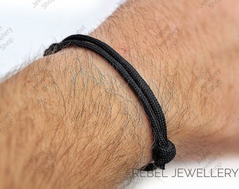 Made By Nami Bracciale Unisex In Tessuto Minimalista Con Chiusura A Clip - Impermeabile E Regolabile - Colore Argento Scuro Retro