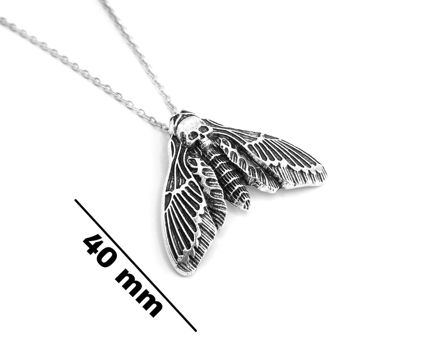 Collana con ciondolo a forma di teschio di falena della morte - Italia