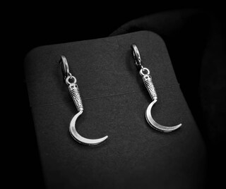 Orecchini A Goccia Punk Con Spada E Croce – Argento, Pugnale Gotico Lungo Per Donne E Ragazze, Gioielli Vintage Statement