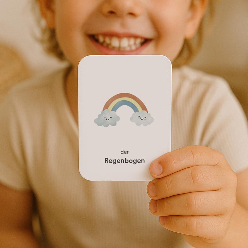 WEATHER • German • Printable Flashcards • Three-Part Montessori Cards • Nomenclature image 7