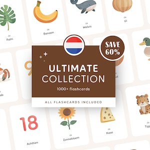 ULTIMATE COLLECTION • Dutch • 1000+ Printable Flashcards • Three-Part Montessori Cards • Nomenclature