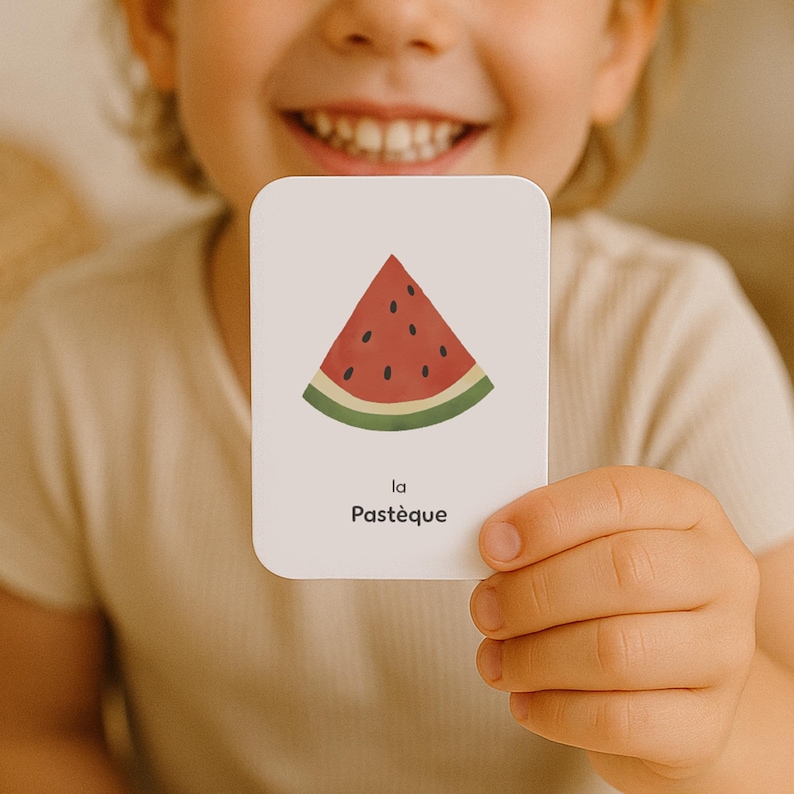 FRUITS • French • Printable Flashcards • Three-part Montessori Cards ...