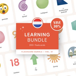 LEARNING BUNDLE • Dutch • Printable Flashcards • Three-Part Montessori Cards • Nomenclature