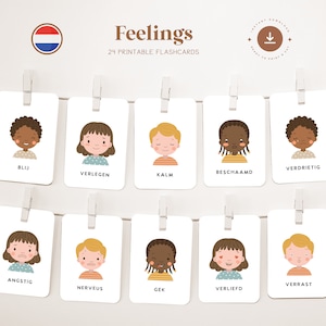 GEVOELENS • Nederlands • Afdrukbare Flashcards • Driedelige Montessorikaarten • Nomenclatuur
