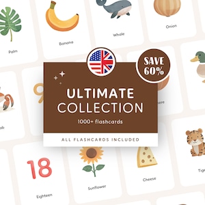 ULTIMATE COLLECTION • English • 1000+ Printable Flashcards • Three-Part Montessori Cards • Nomenclature
