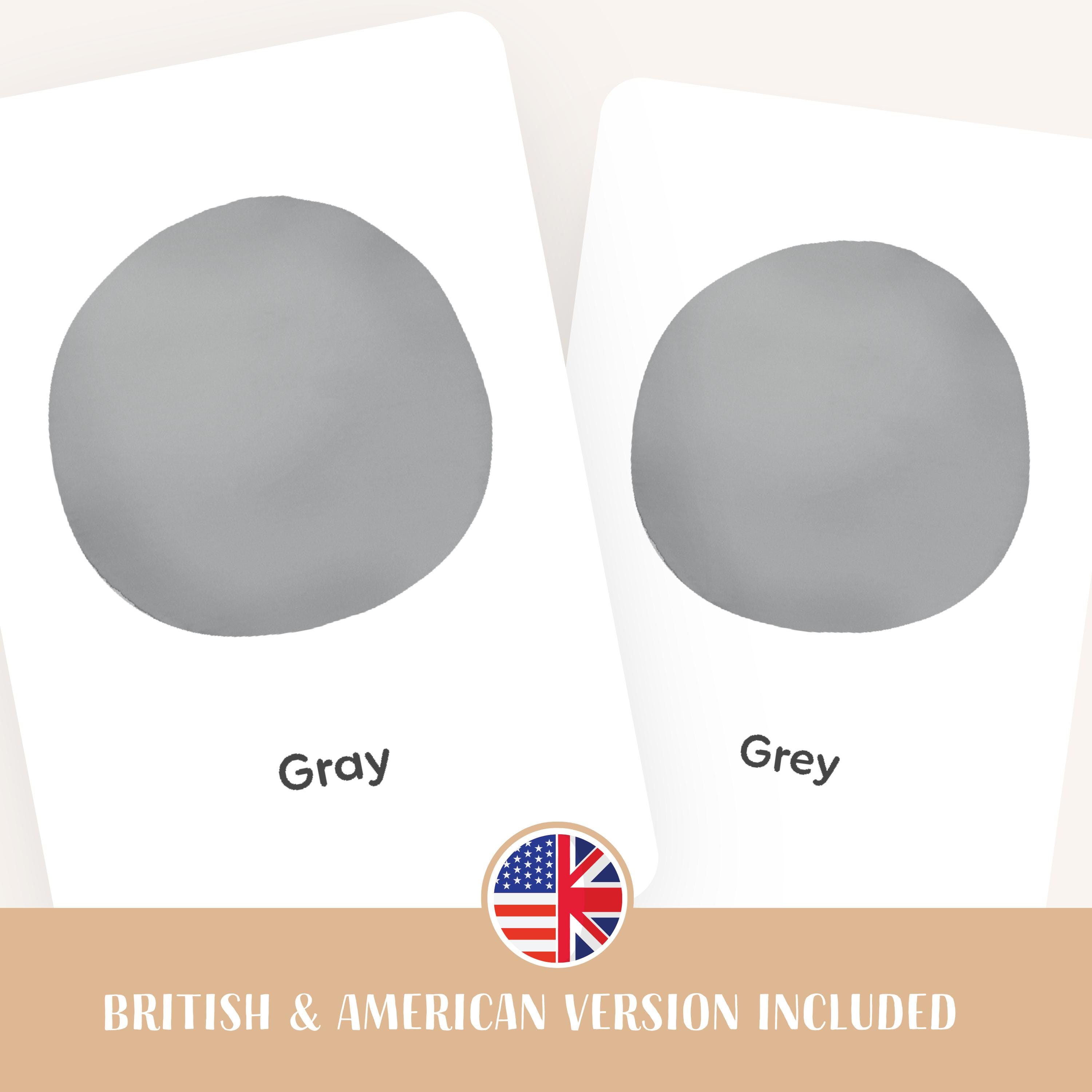 COLORS • English • Printable Flashcards • Three-part Montessori Cards ...