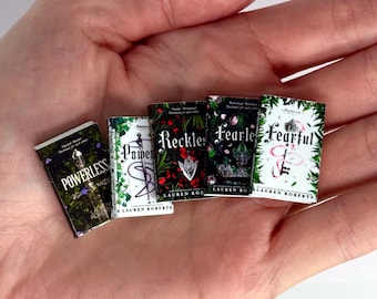 Miniature Reckless Book Series by Lauren Roberts | Powerless, Reckless, Powerful , Fearless + fearful 1:12 Scale