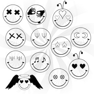 Smiley face drip, happy face drip, face SVG-PNG, Good Vibes, Cut Files