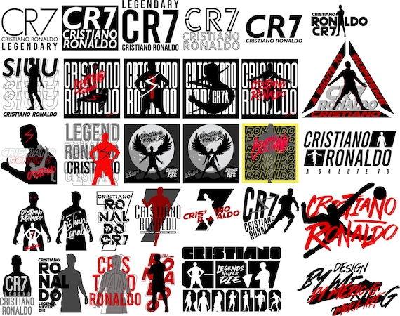 Cristiano Ronaldo SVG Bundle, CR7 Silhouette, Clipart Graphics (Digital Download)