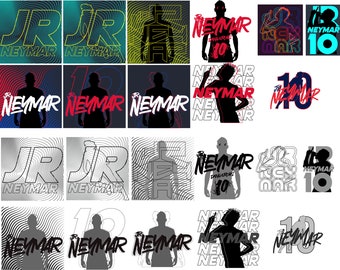 Neymar JR SVG, Football Cuts File (Digital Download)