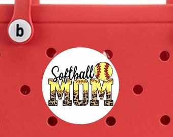 Bogg Bag Softball Charm Bogg Bag Softball Tag Bogg Bag Softball Accessories for Bogg Bag Softball Mom Charm Softball Beach Bag Softball Mom