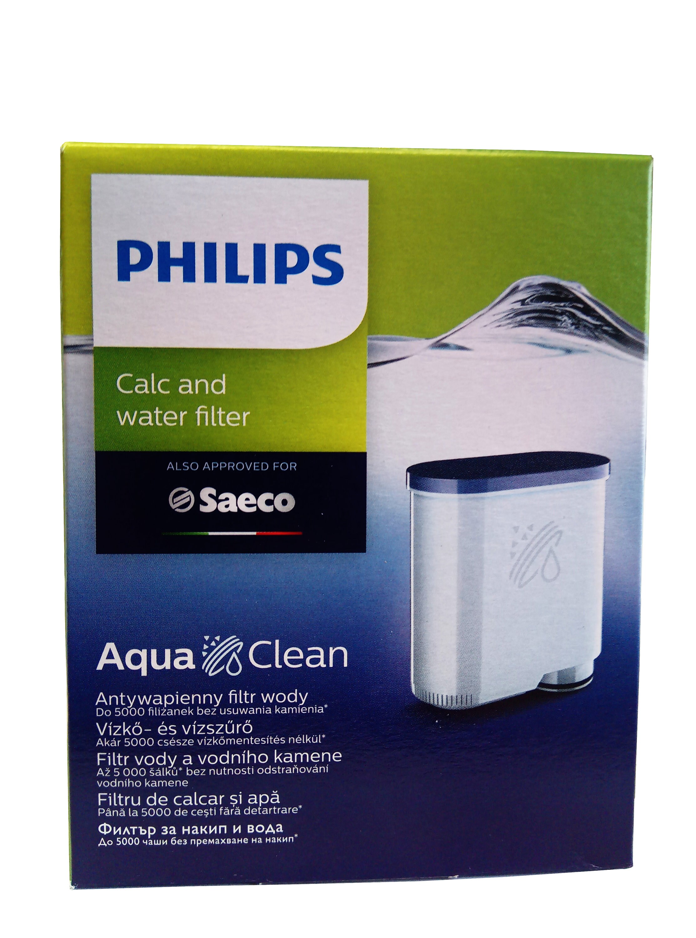 Filtre à calcaire et à eau AquaClean pour Philips/Saeco/Gaggia