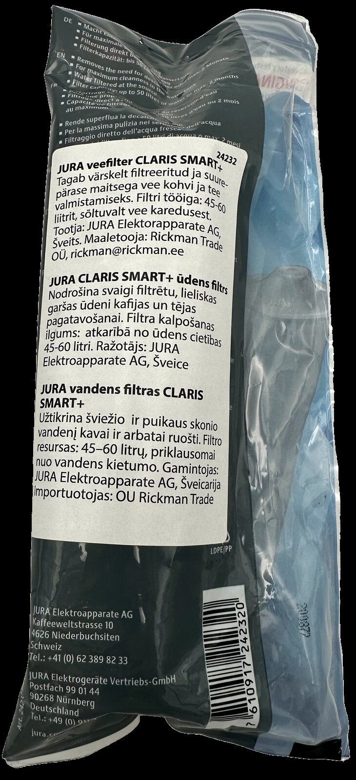  JURA Set of 2 Claris PRO Smart Waterfilter for WE6 WE8