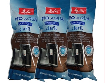 3x stuks Pro Aqua Claris waterfilterpatroon voor Melitta | 221038