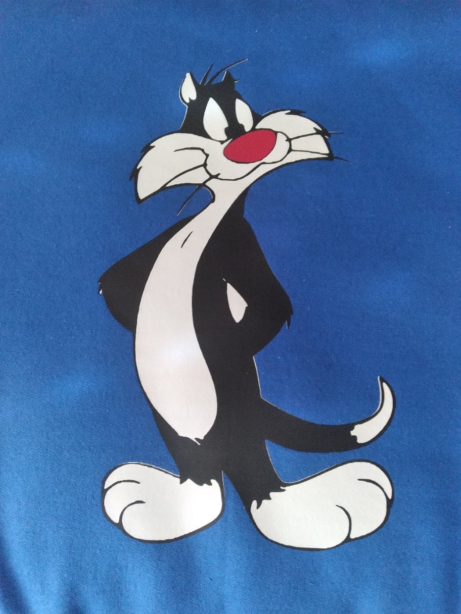 Sylvester the Cat T-shirt - Etsy Sweden Sylvester the Cat T-shirt - Etsy Sweden