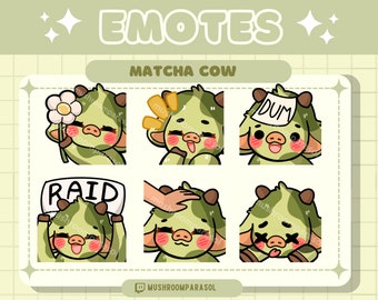 Twitch Emotes Matcha Green Cow | Discord Twitch