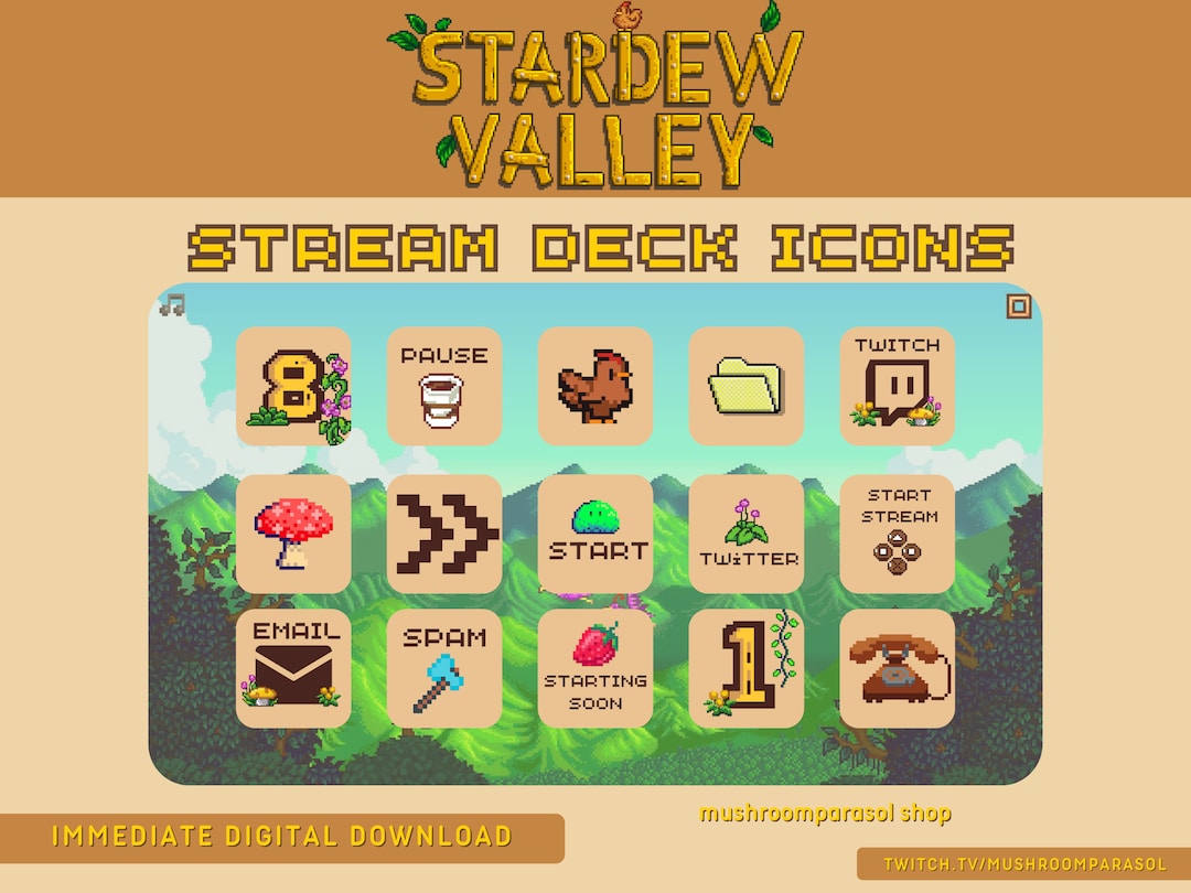 Stardew Valley Stream Deck Icons Etsy