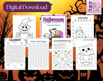Halloween Activity Book for Kids | Printable Spooky Fun Pages | 100 Pages