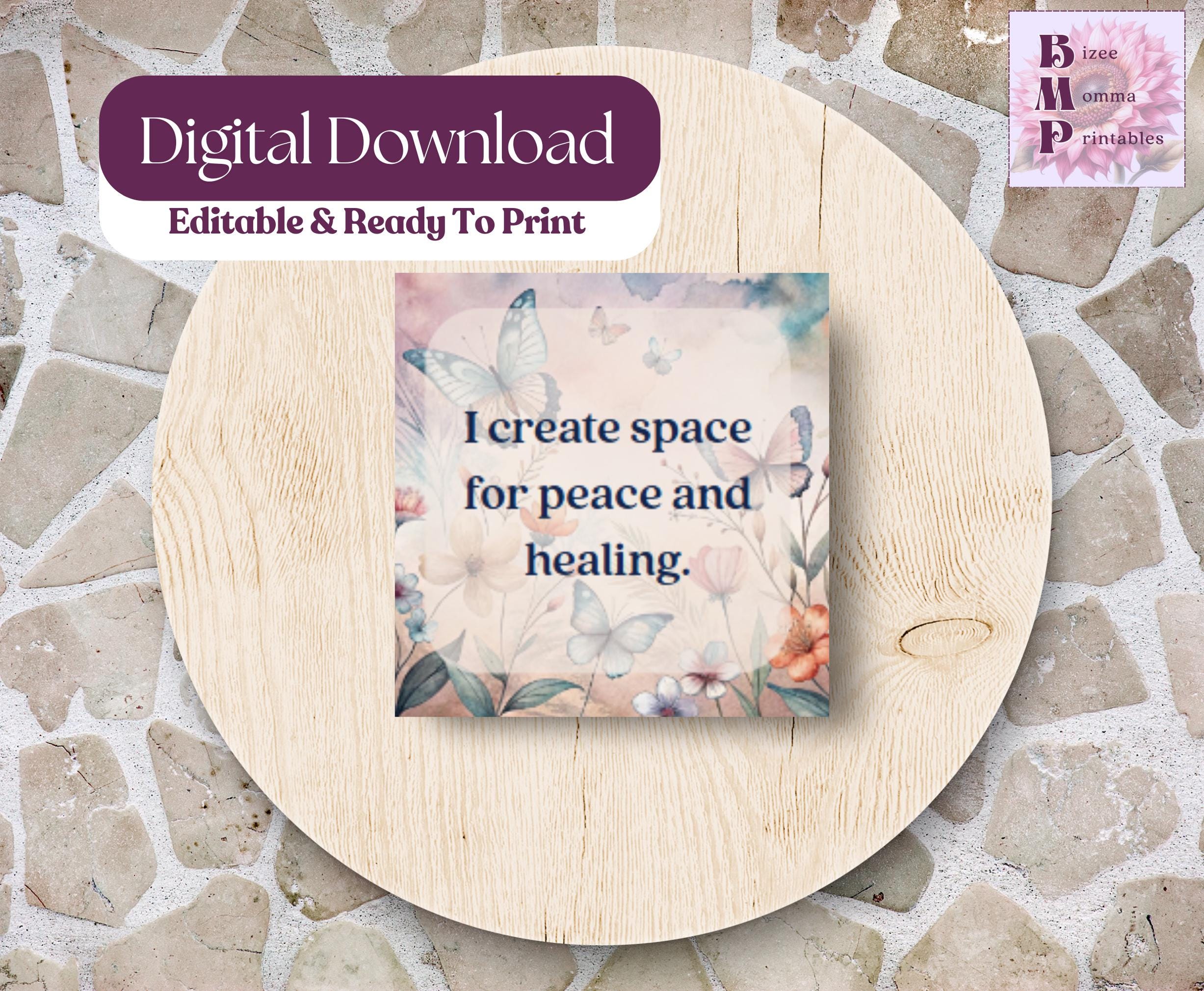 365 Daily Affirmation Cards: Printable Positive Mindset Deck (editable ...