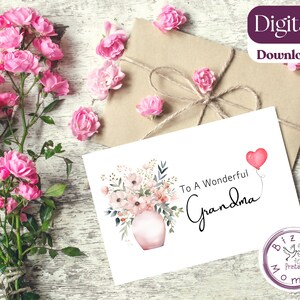 Jolies cartes pour grand-mère, pour les grands-mères, joyeux anniversaire, bonne fête des mères, fleurs, une carte pour elle, spécial grand-mère, je t'aime,
