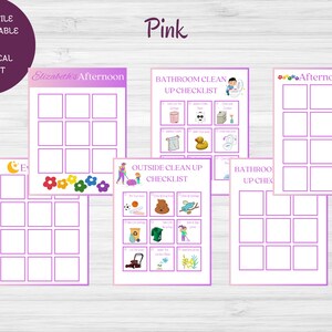 Routine & Chore Charts for Girls, Tasks, Checklists, Kids Printables ...
