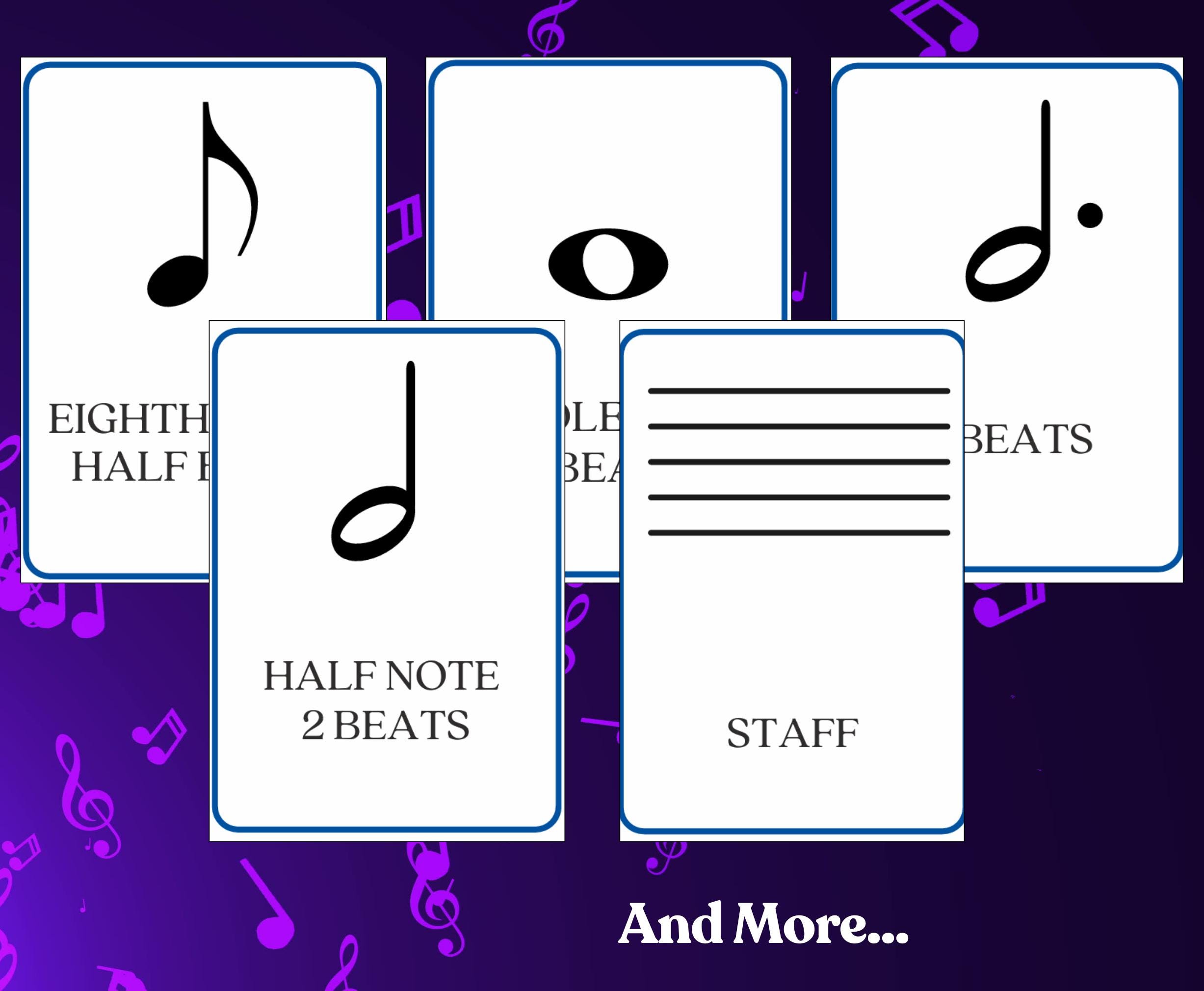 Music Flashcards for Kids | 90 Music Note Flash Cards | Piano & Music ...