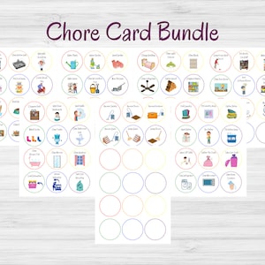 Chore Cards For Kids and Family Chore Cards for Boys And Girls Routine Checklist Printable Chore Cards For Kids With Pictures
