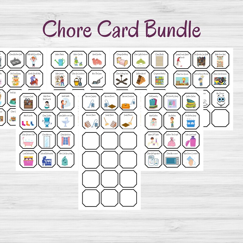 Chore Cards - Etsy