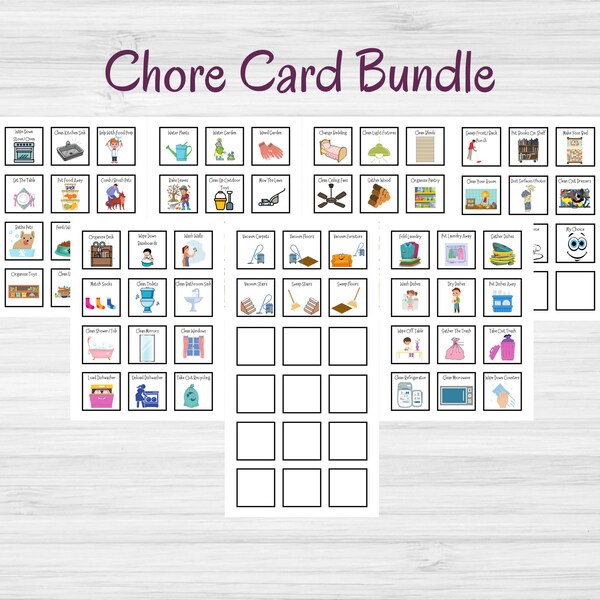 Chore Cards - Etsy